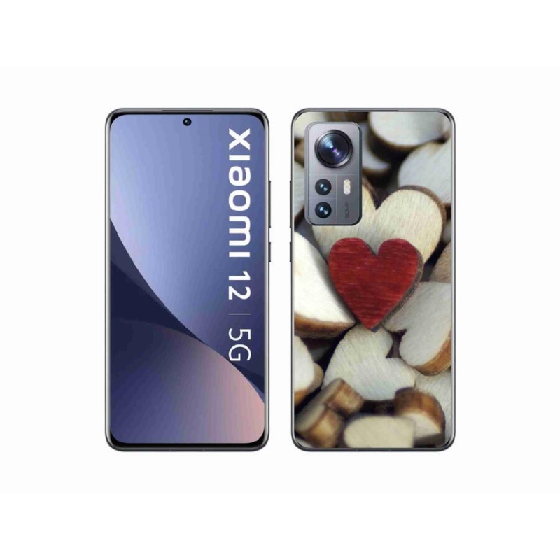 Gél borítás mmCase a Xiaomi 12 - gravírozott piros szívhez