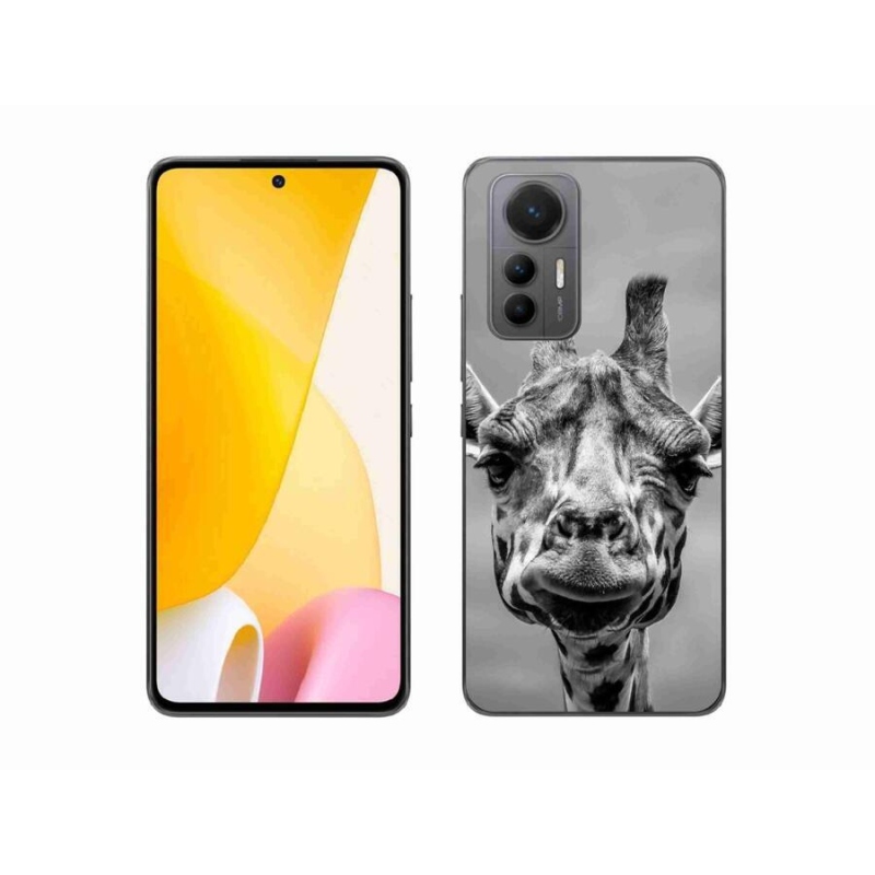 Gél borítás mmCase a Xiaomi 12 Lite-hoz - fekete-fehér zsiráf