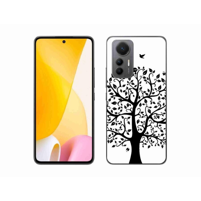 Gél borítás mmCase a Xiaomi 12 Lite-hoz - fekete és fehér fa