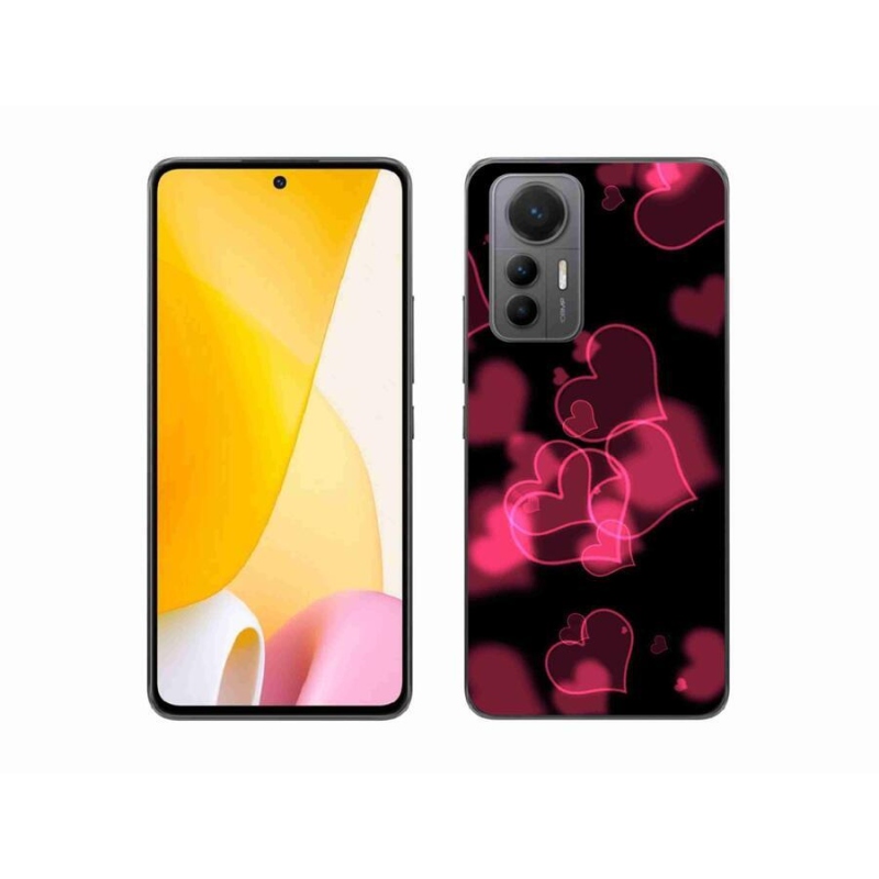 Gél borítás mmCase a Xiaomi 12 Lite-hoz - piros szívek