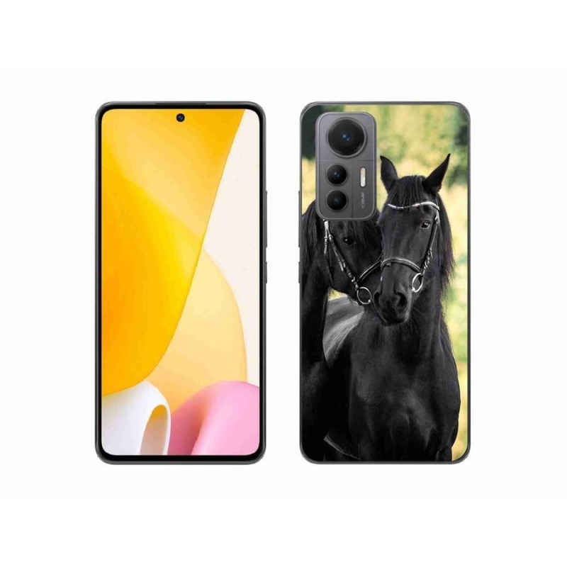 Gél borítás mmCase a Xiaomi 12 Lite számára - két fekete ló