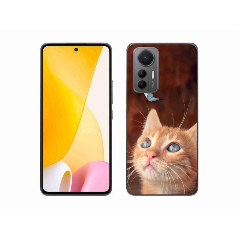 Gél borítás mmCase a Xiaomi 12 Lite-hoz - pillangó és cica