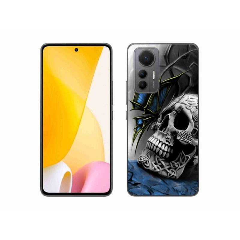 Gél borítás mmCase a Xiaomi 12 Lite-hoz - pillangó és koponya