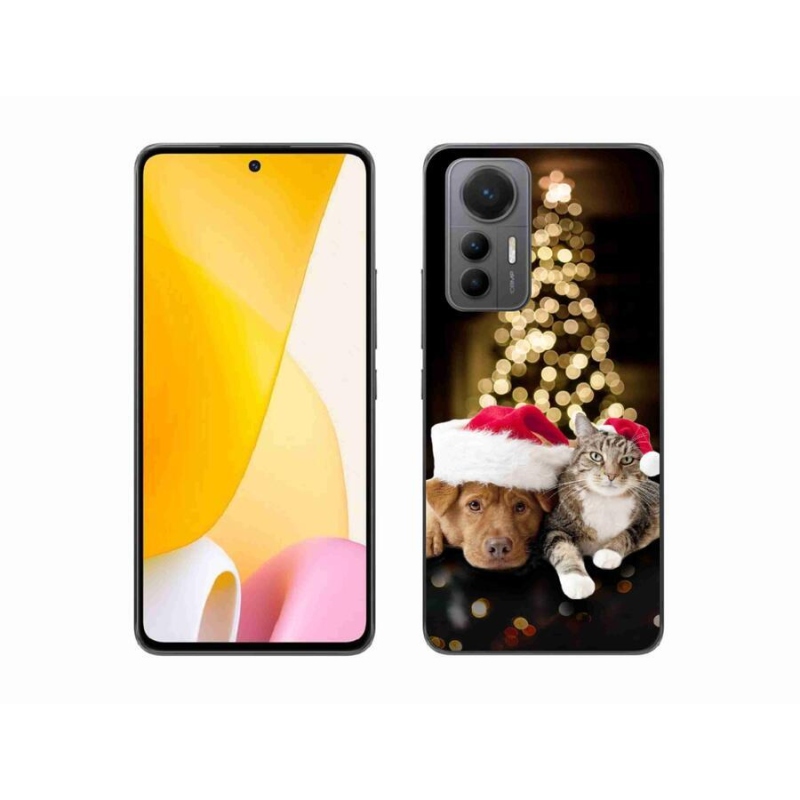 Gél borítás mmCase a Xiaomi 12 Lite-hoz - Karácsonyi kutya és macska
