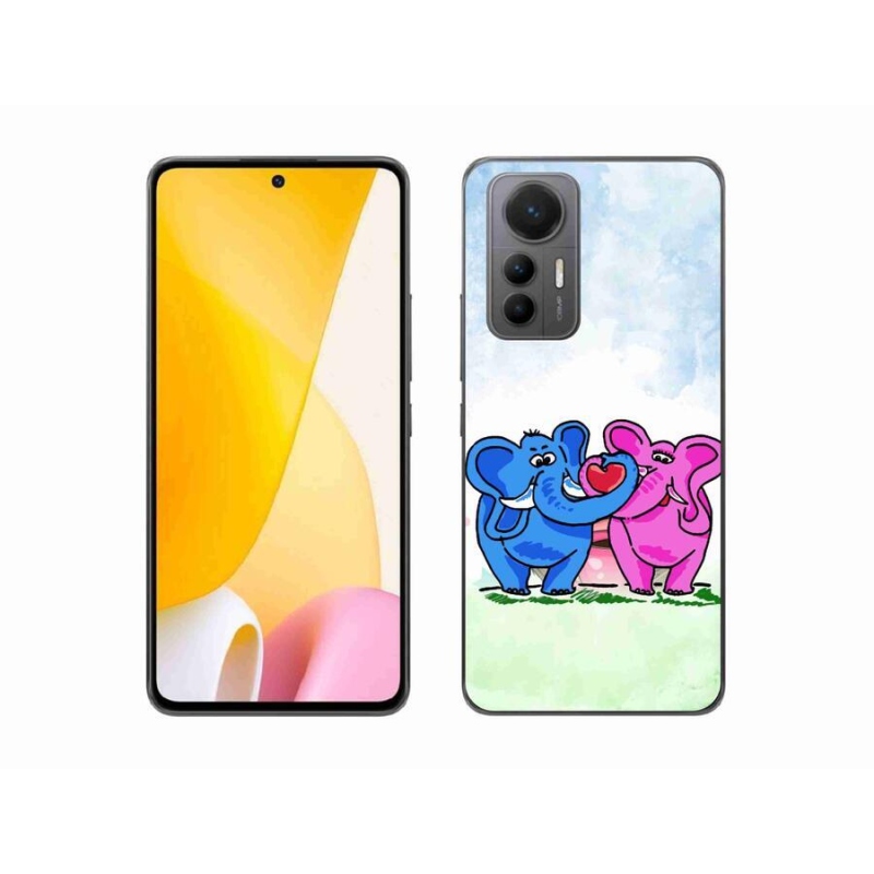 Gél borítás mmCase a Xiaomi 12 Lite-hoz - szerelmes elefántok