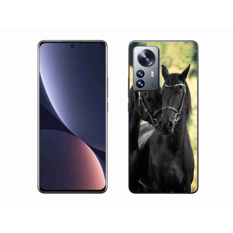 Gél borítás mmCase a Xiaomi 12 Pro számára - két fekete ló