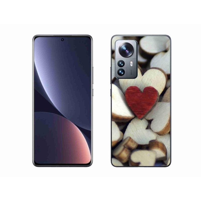Gél borítás mmCase a Xiaomi 12 Pro számára - gravírozott piros szív