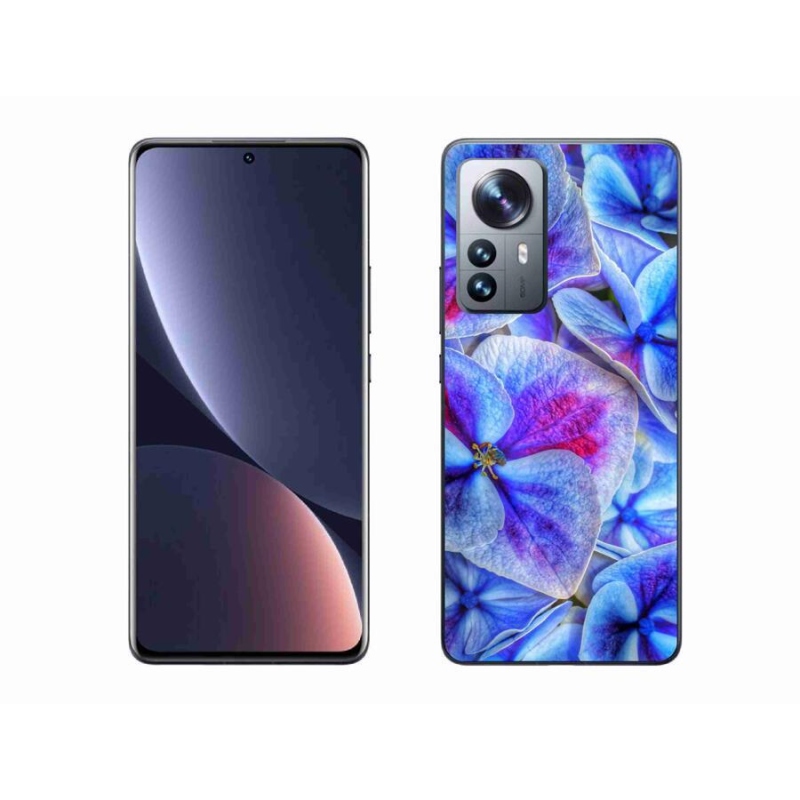 Gél borítás mmCase a Xiaomi 12 Pro-hoz - kék virágok 1
