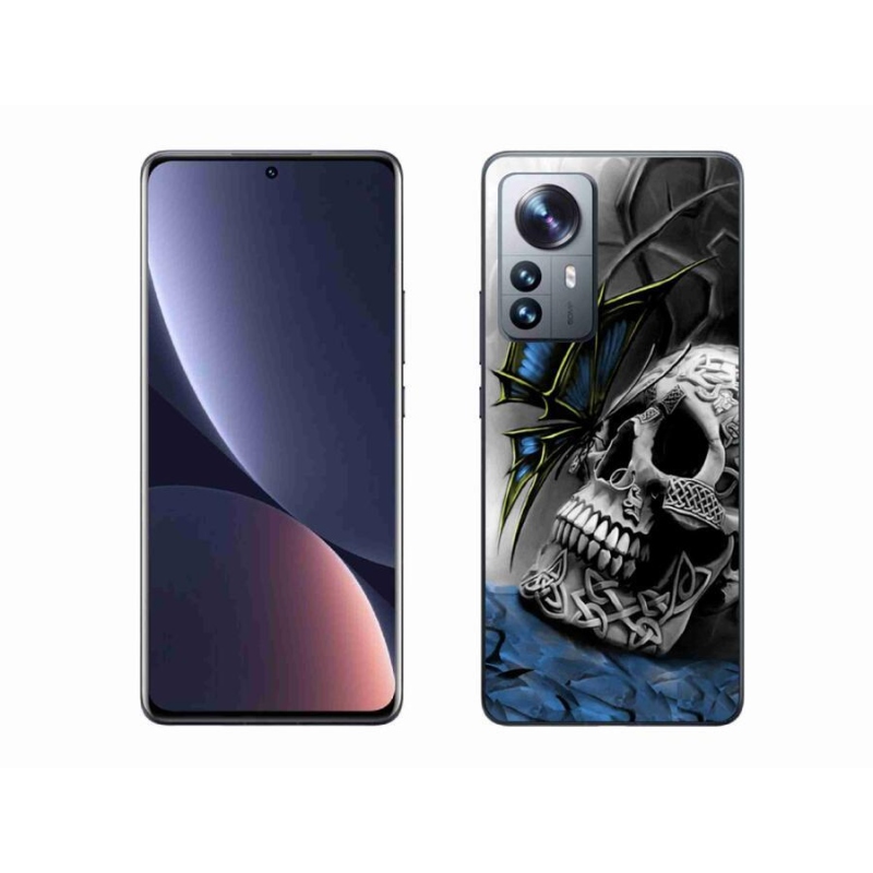 Gél borítás mmCase a Xiaomi 12 Pro számára - pillangó és koponya