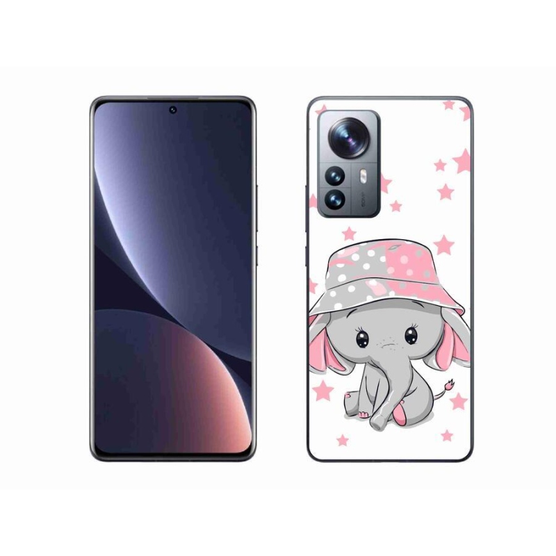 Gél borítás mmCase a Xiaomi 12 Pro számára - rózsaszín elefánt