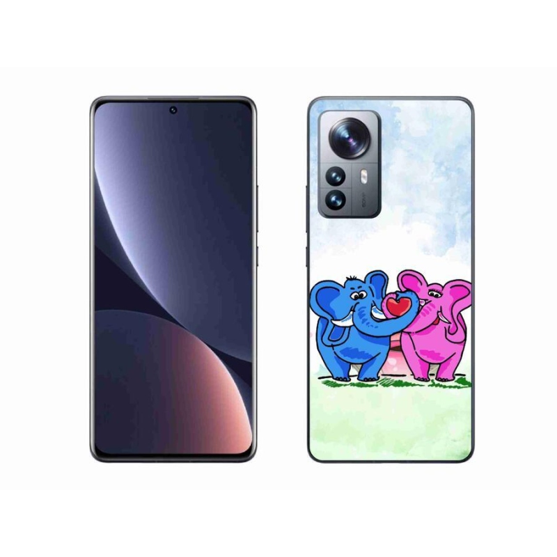 Gél borítás mmCase a Xiaomi 12 Pro-hoz - szerelmes elefántok