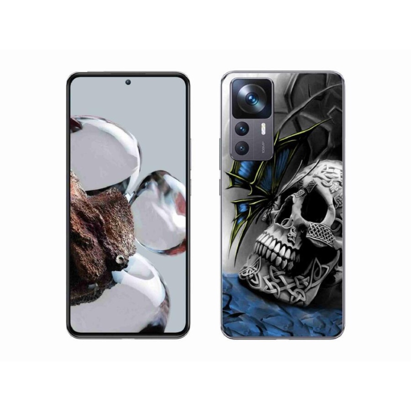 Gél borítás mmCase a Xiaomi 12T-hez - pillangó és koponya