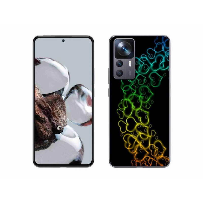Gél borítás mmCase a Xiaomi 12T Pro számára - színes szívek