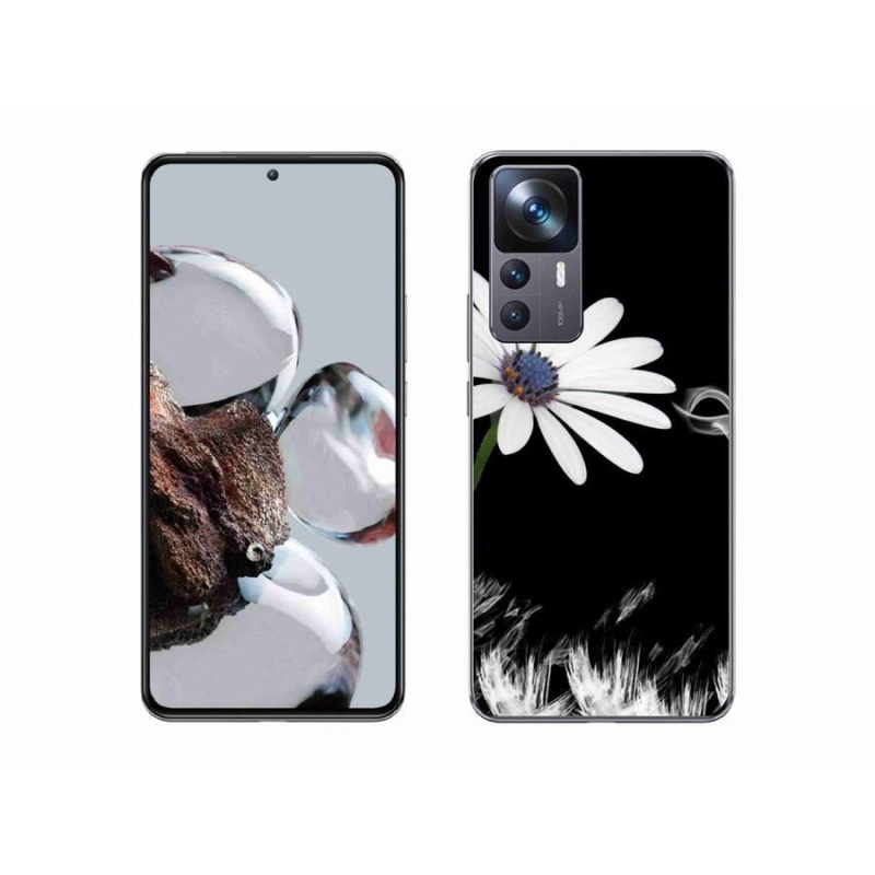 Gél borítás mmCase a Xiaomi 12T Pro számára - fehér virág