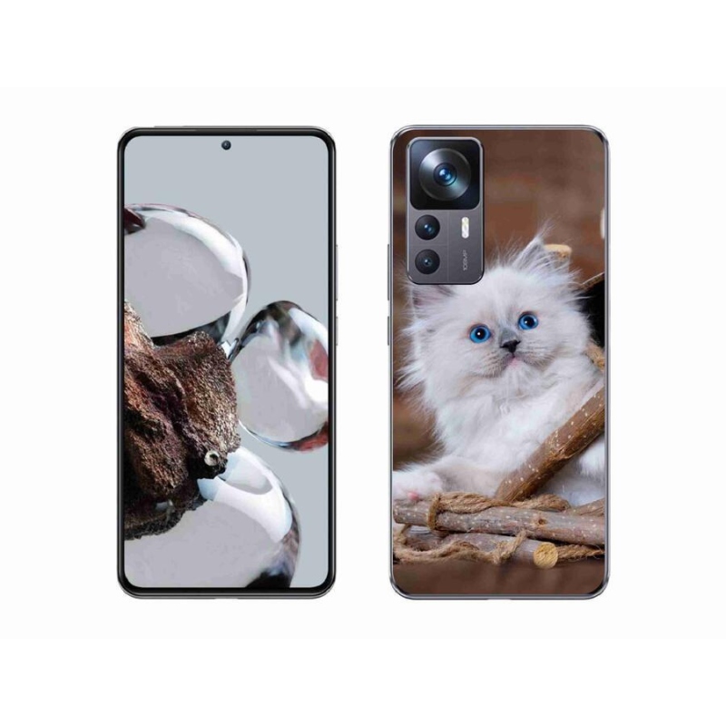 Gél borítás mmCase a Xiaomi 12T Pro számára - fehér cica