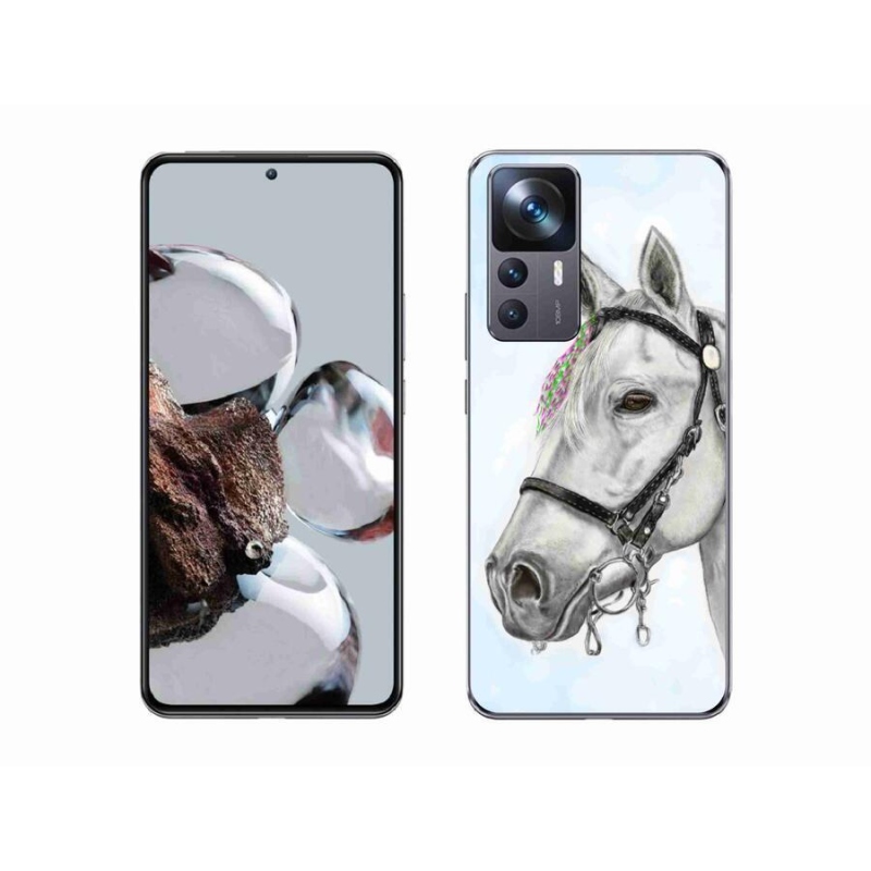 Gél borítás mmCase a Xiaomi 12T Pro számára - fehér ló 1