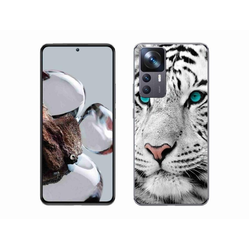 Gél borítás mmCase a Xiaomi 12T Pro számára - fehér tigris