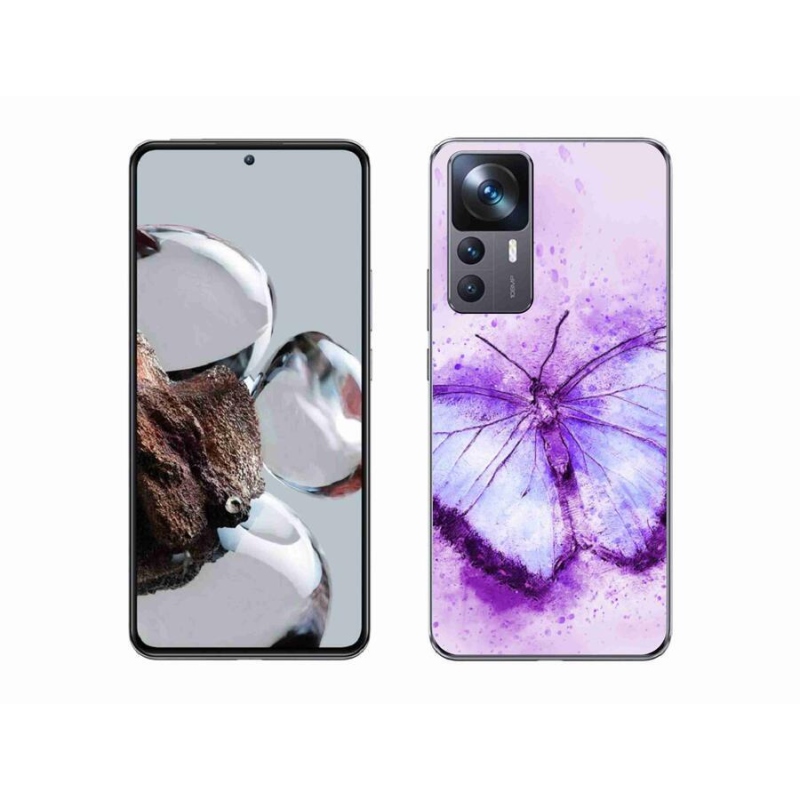 Gél borítás mmCase a Xiaomi 12T Pro számára - lila pillangó