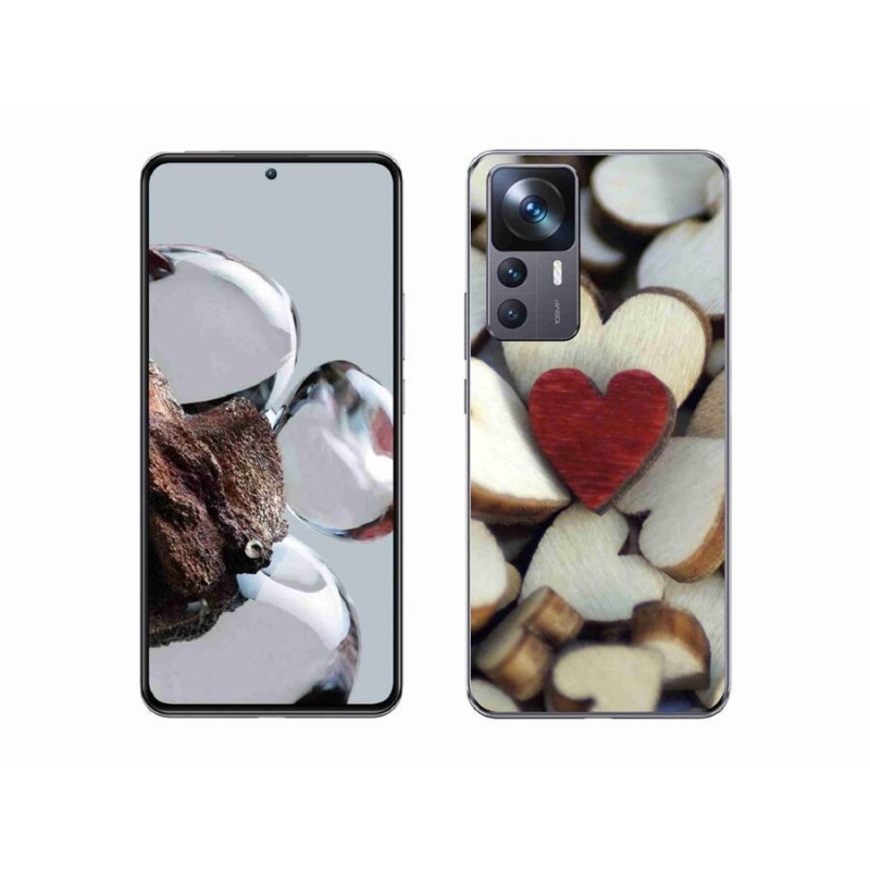 Gél borítás mmCase a Xiaomi 12T Pro számára - gravírozott piros szív