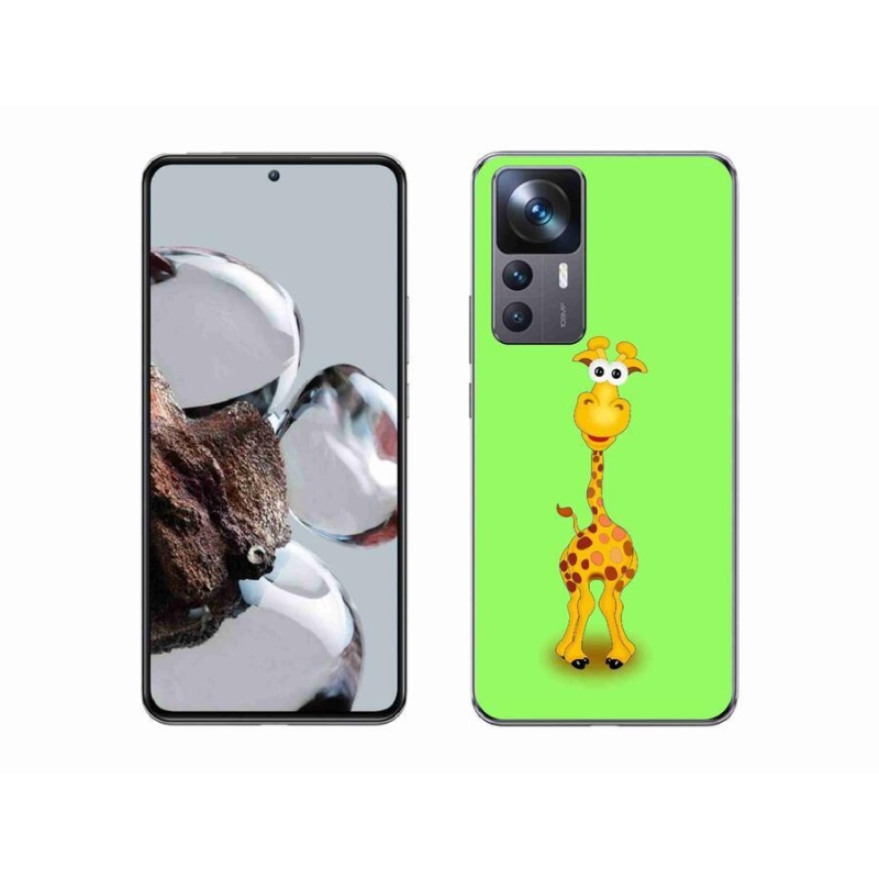 Gél borítás mmCase a Xiaomi 12T Pro számára - rajzfilm zsiráf