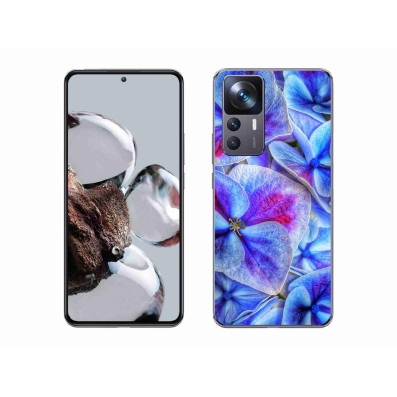 Gél borítás mmCase a Xiaomi 12T Pro számára - kék virágok 1