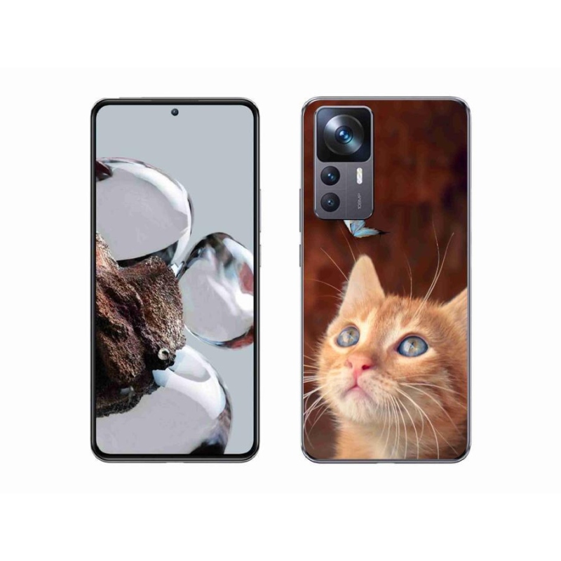 Gél borítás mmCase a Xiaomi 12T Pro számára - pillangó és cica