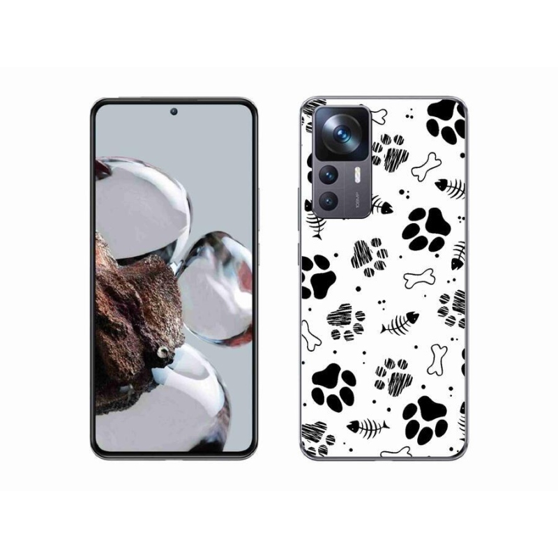 Gél borítás mmCase a Xiaomi 12T Pro számára - kutyamancsok 1