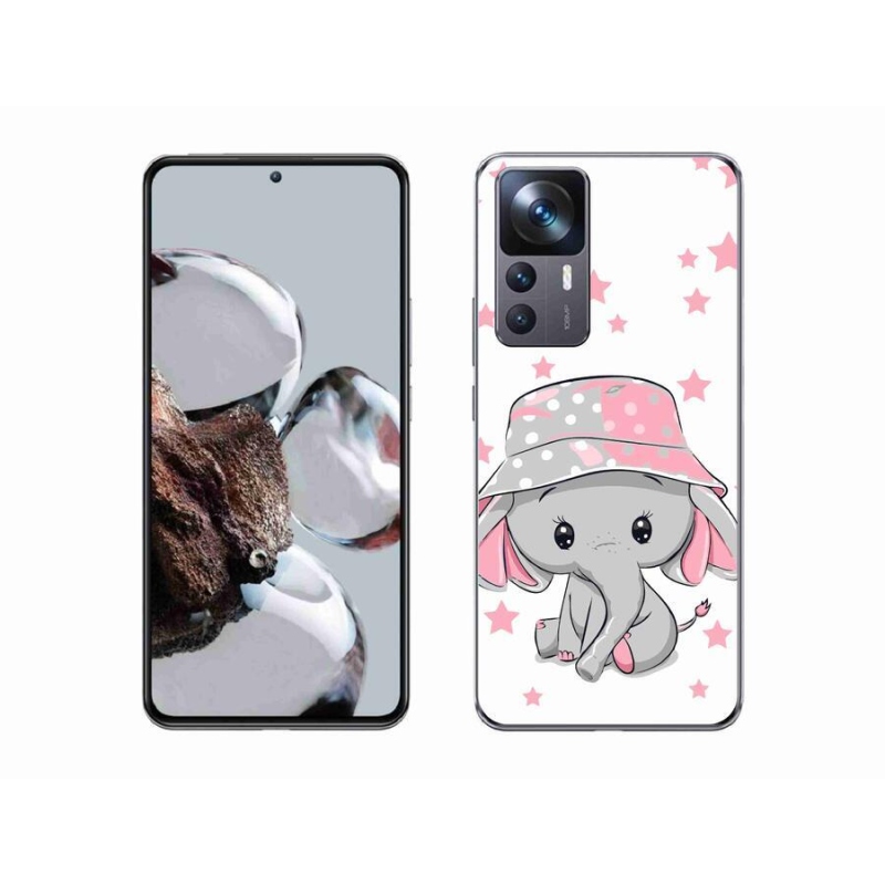 Gél borítás mmCase a Xiaomi 12T számára - rózsaszín elefánt