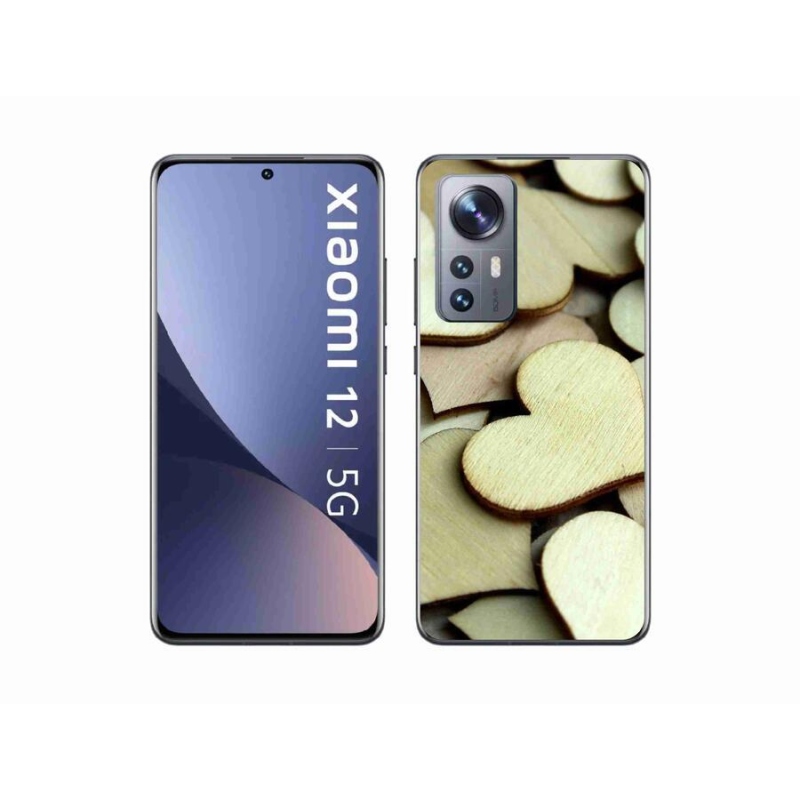Gél borító mmCase a Xiaomi 12X-hez - fából készült szívek