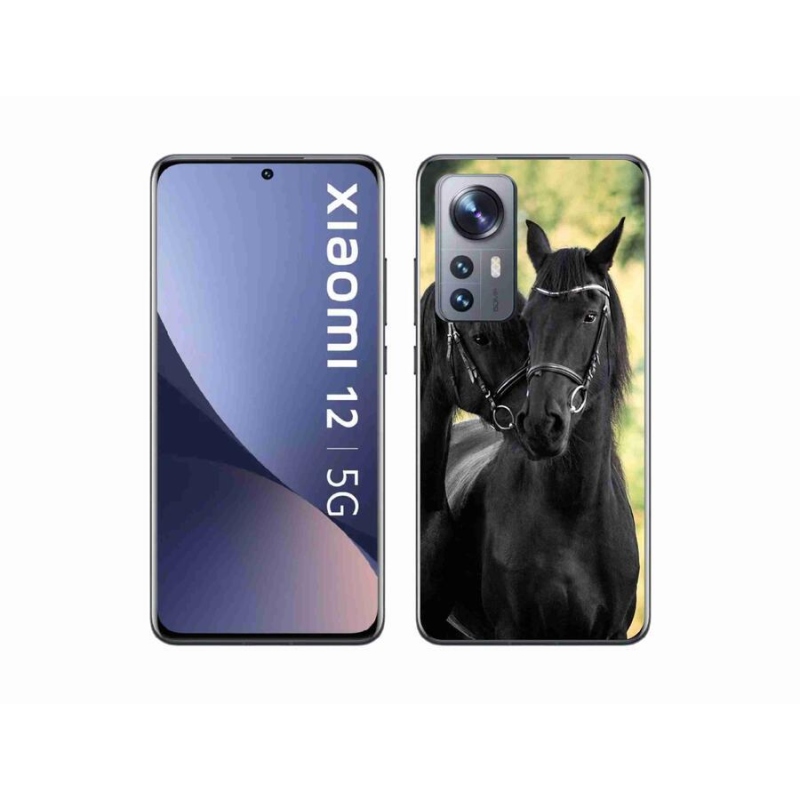 Gél borító mmCase a Xiaomi 12X-hez - két fekete ló