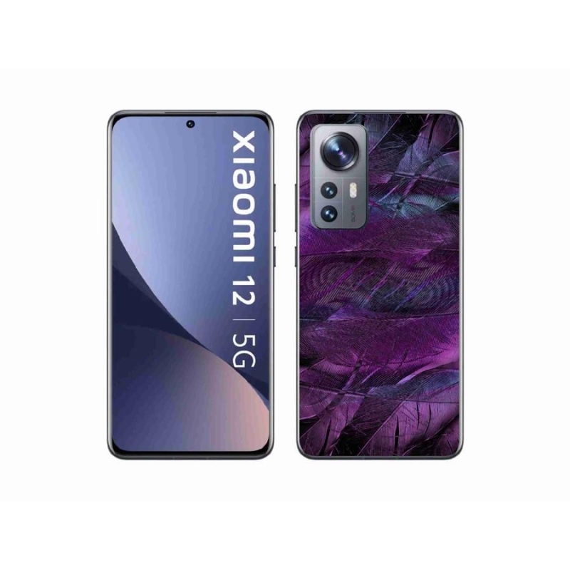 Gél borítás mmCase a Xiaomi 12X-hez - lila tollak