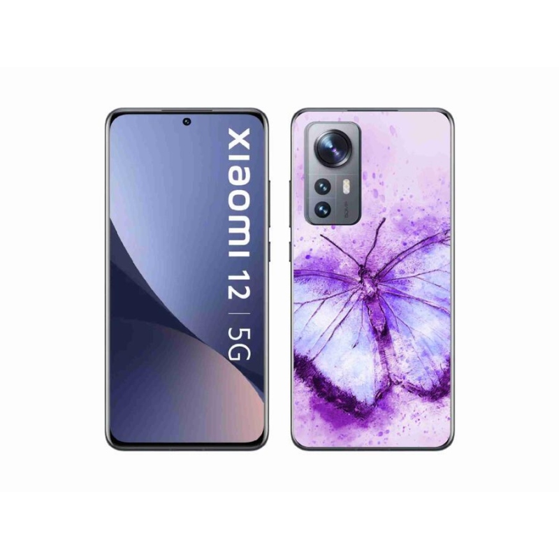 Gél borító mmCase a Xiaomi 12X-hez - lila pillangó