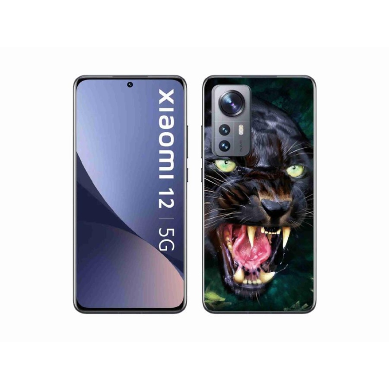 Gél borítás mmCase a Xiaomi 12X-hez - dühös fekete párduc