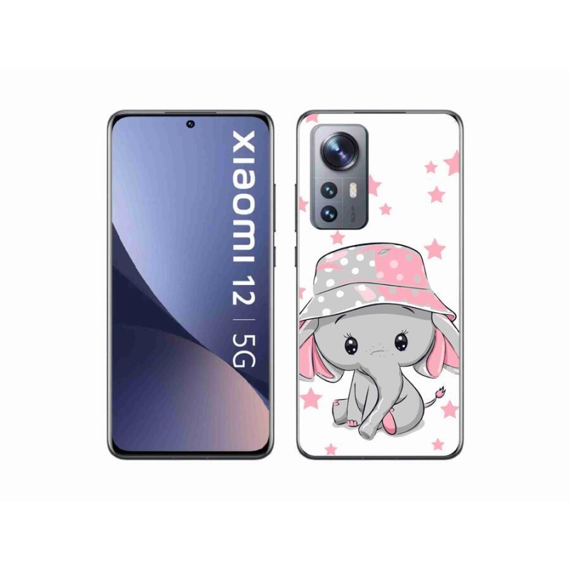 Gél borítás mmCase a Xiaomi 12X-hez - rózsaszín elefánt