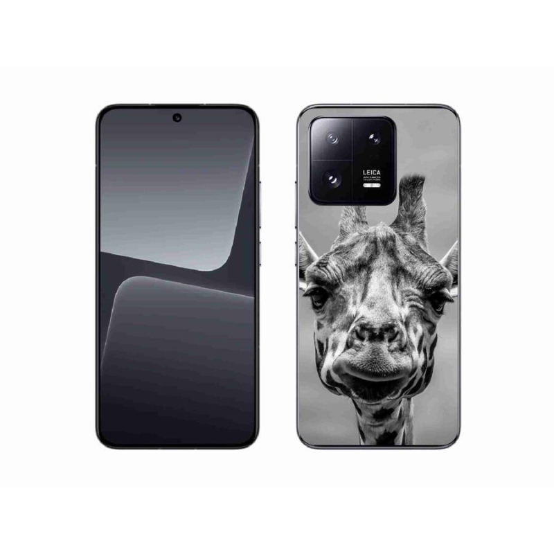 Gél borítás mmCase a Xiaomi 13-hoz - fekete-fehér zsiráf