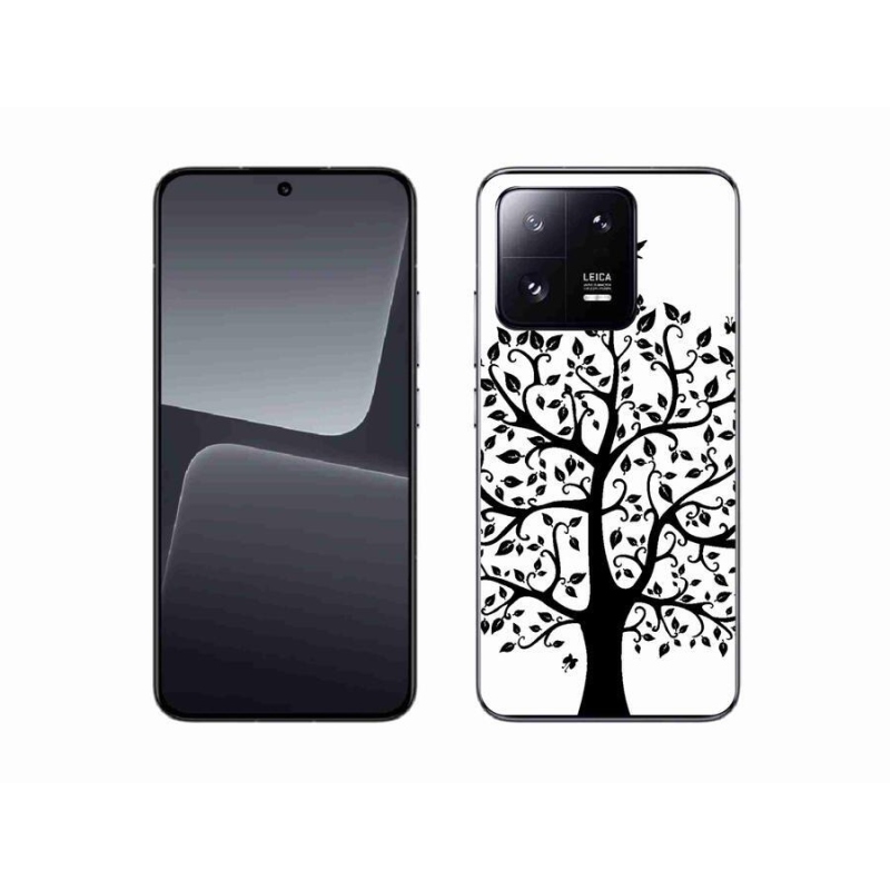 Gél borítás mmCase a Xiaomi 13-hoz - fekete és fehér fa