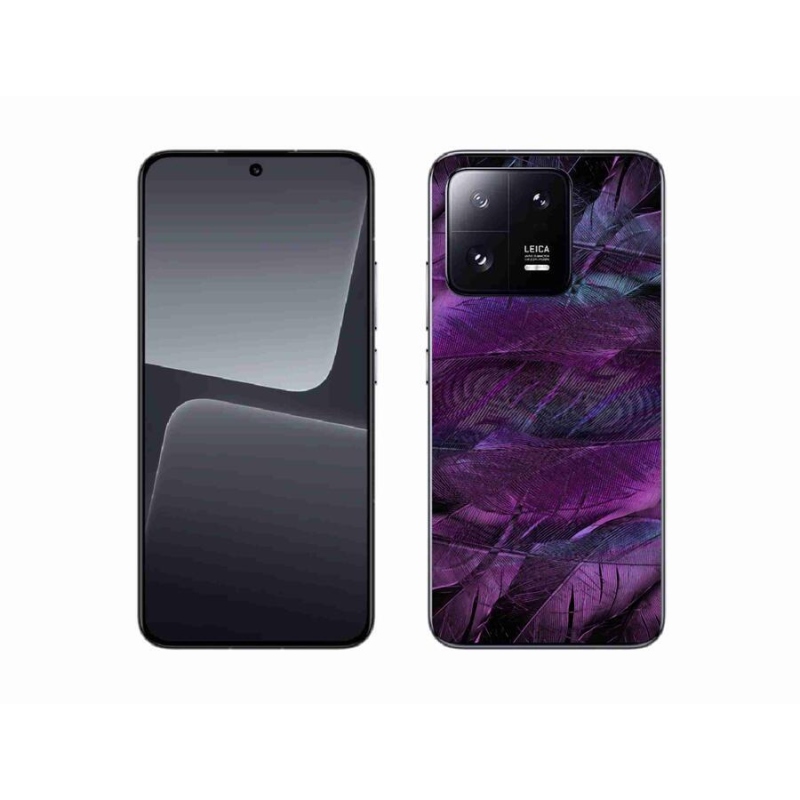 Gél borítás mmCase a Xiaomi 13-hoz - lila tollak