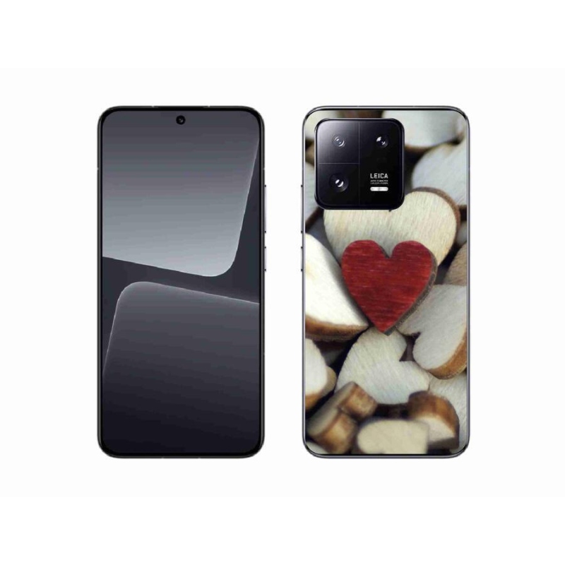 Gél borítás mmCase a Xiaomi 13-hoz - gravírozott piros szív