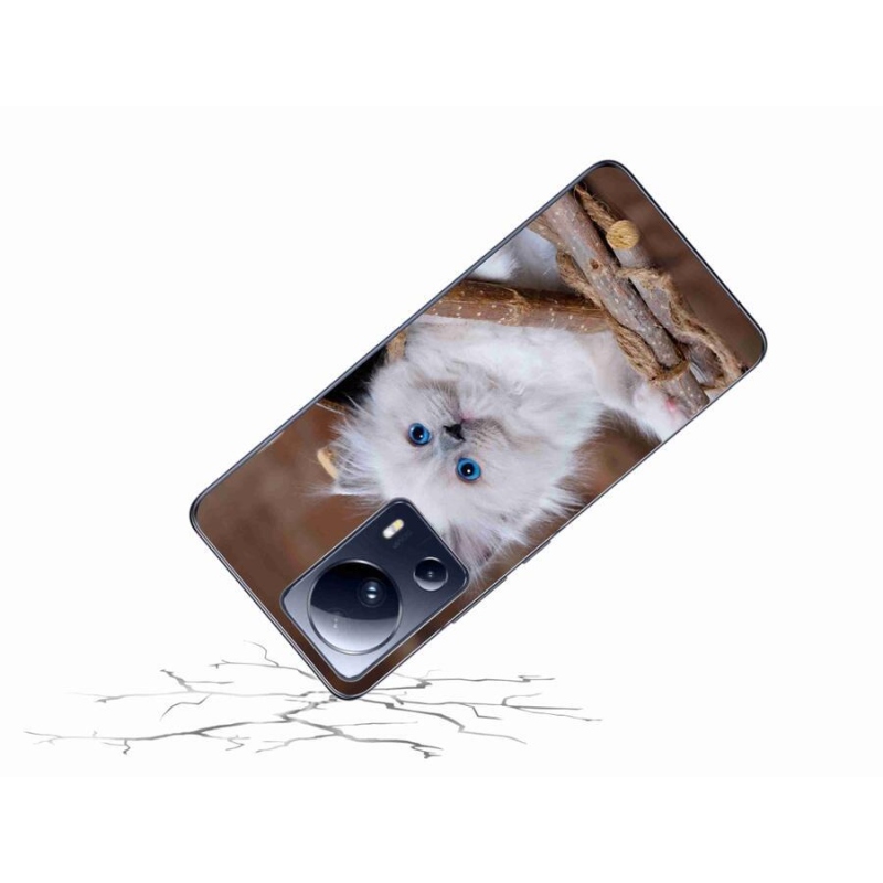 Gél borítás mmCase a Xiaomi 13 Lite-hoz - fehér cica