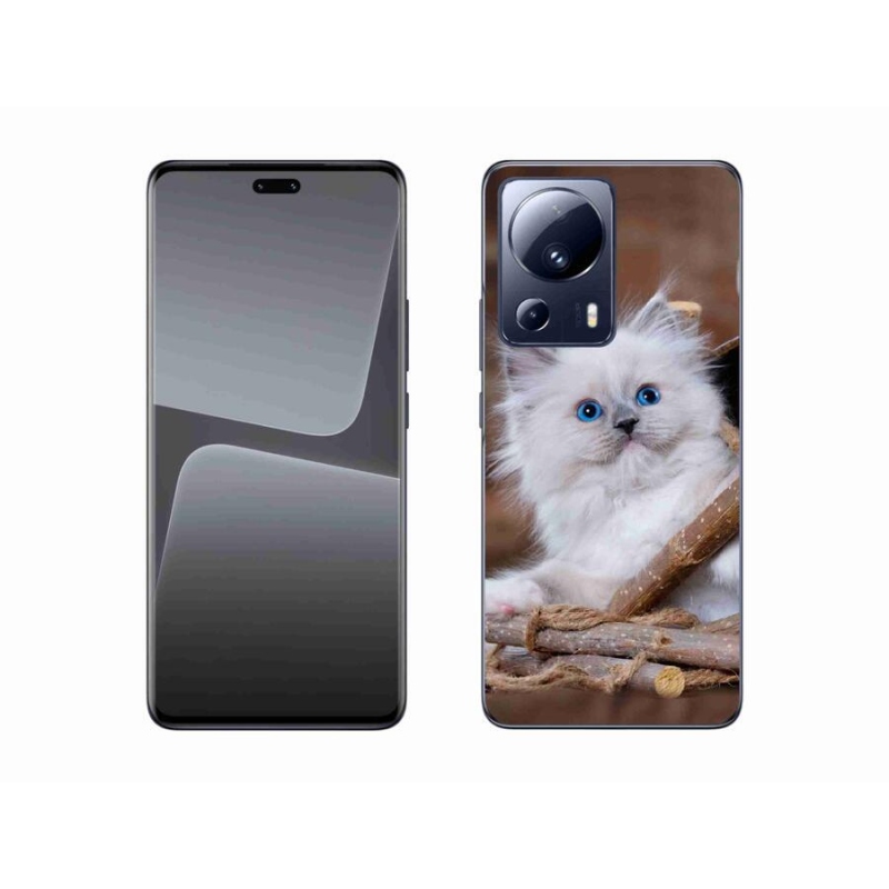 Gél borítás mmCase a Xiaomi 13 Lite-hoz - fehér cica