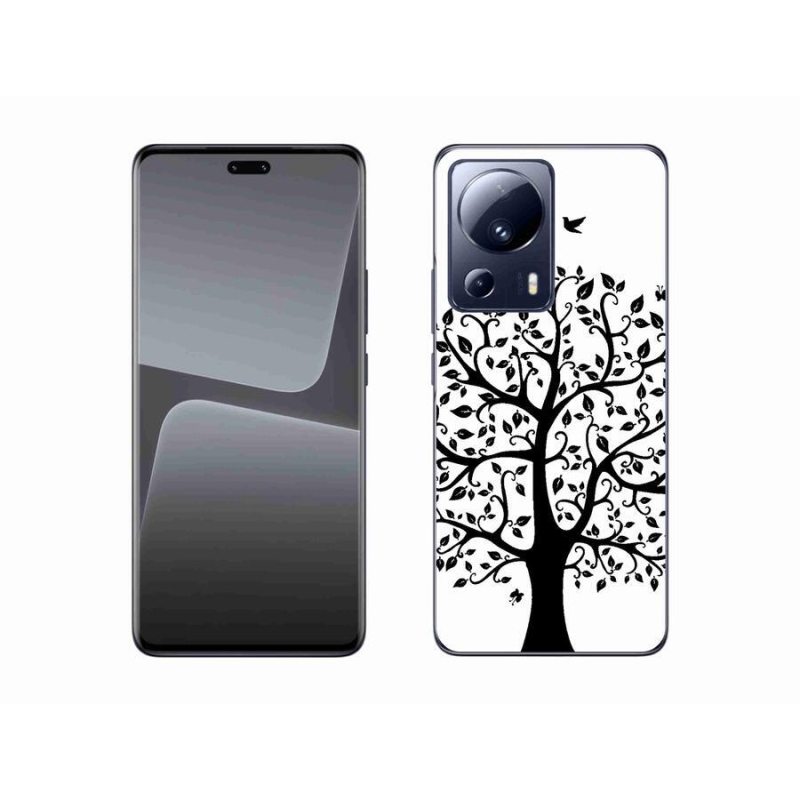 Gél borítás mmCase a Xiaomi 13 Lite-hoz - fekete és fehér fa