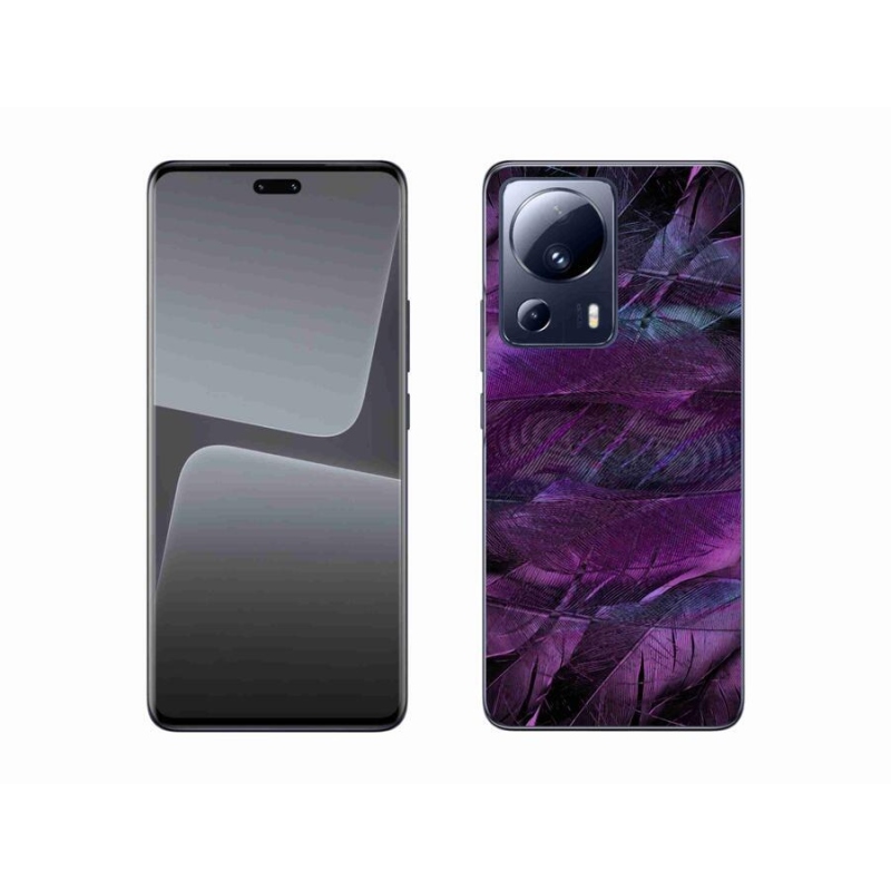 Gél borítás mmCase a Xiaomi 13 Lite-hoz - lila tollak