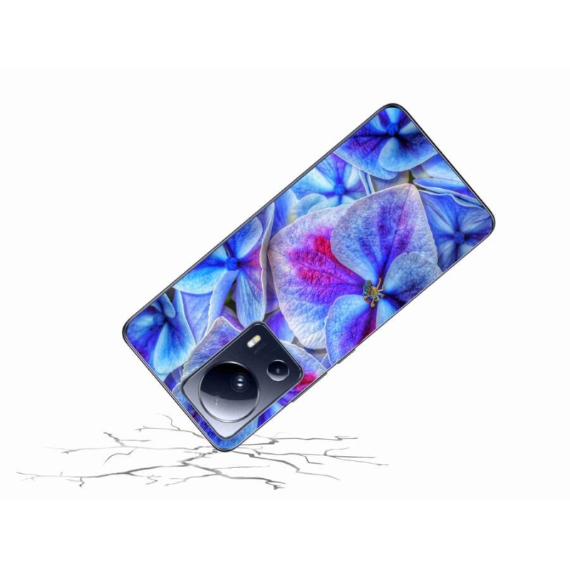 Gél borítás mmCase a Xiaomi 13 Lite-hoz - kék virágok 1