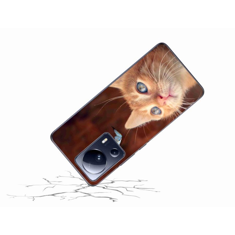 Gél borítás mmCase a Xiaomi 13 Lite-hoz - pillangó és cica