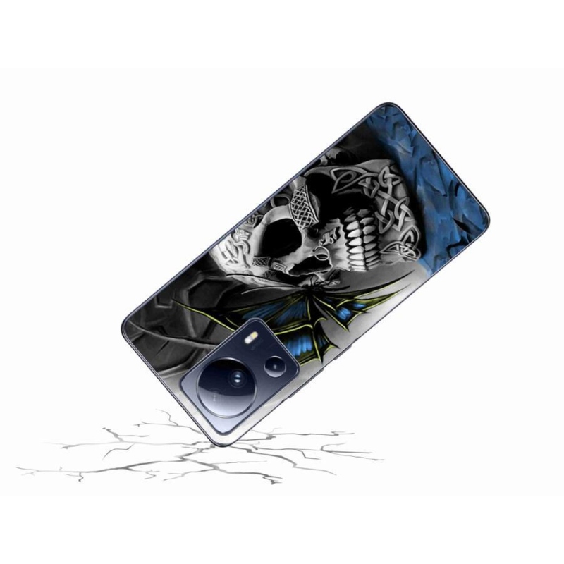 Gél borítás mmCase a Xiaomi 13 Lite-hoz - pillangó és koponya
