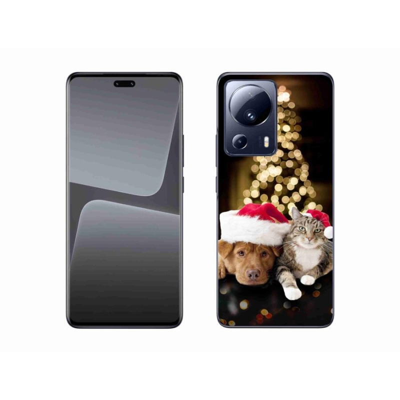 Gél borítás mmCase a Xiaomi 13 Lite-hoz - Karácsonyi kutya és macska