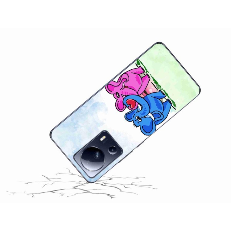 Gél borítás mmCase a Xiaomi 13 Lite-hoz - szerelmes az elefántokba