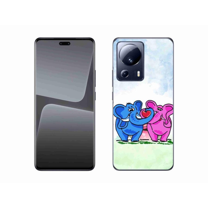 Gél borítás mmCase a Xiaomi 13 Lite-hoz - szerelmes az elefántokba