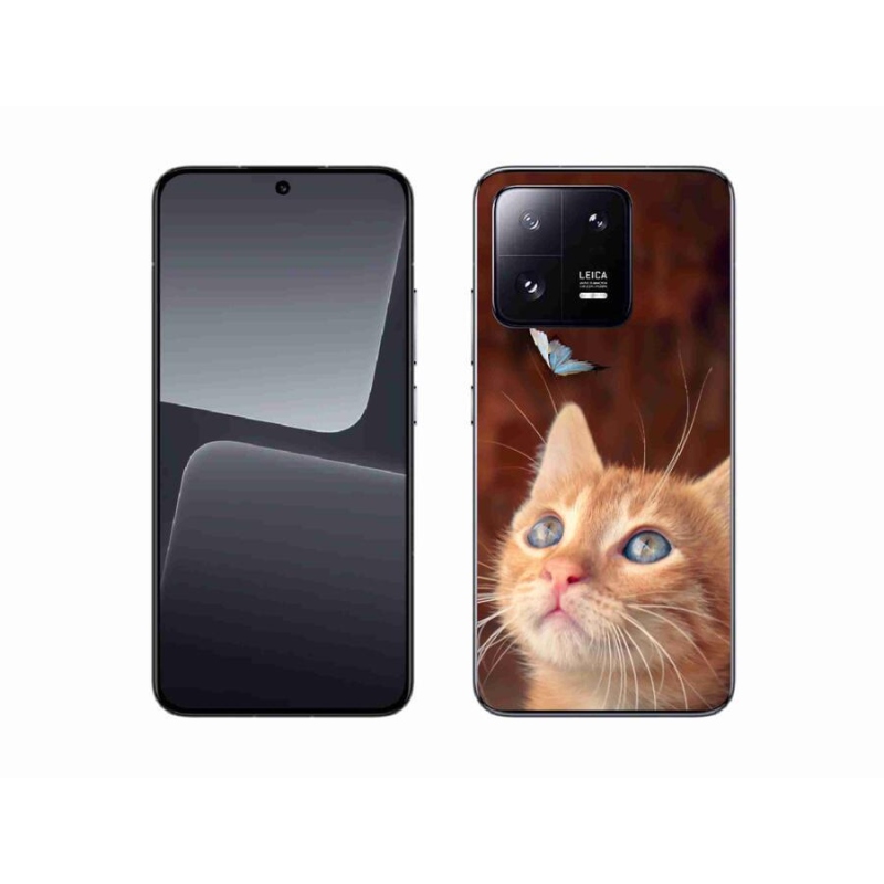 Gél borító mmCase a Xiaomi 13-hoz - pillangó és cica