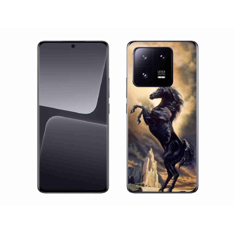 Gél borítás mmCase a Xiaomi 13 Pro-hoz - fekete rajzfilm ló